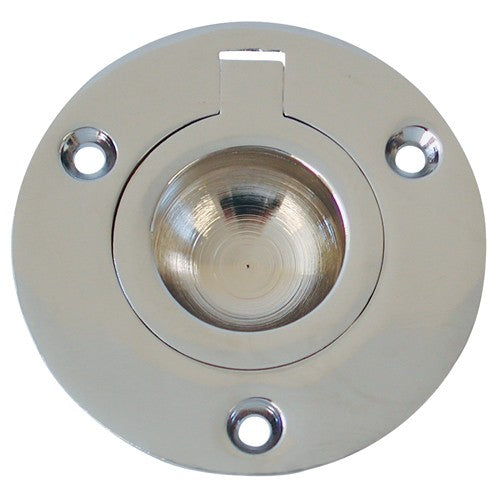 Chromed Brass Flush Ring - 1 1/2" Diameter