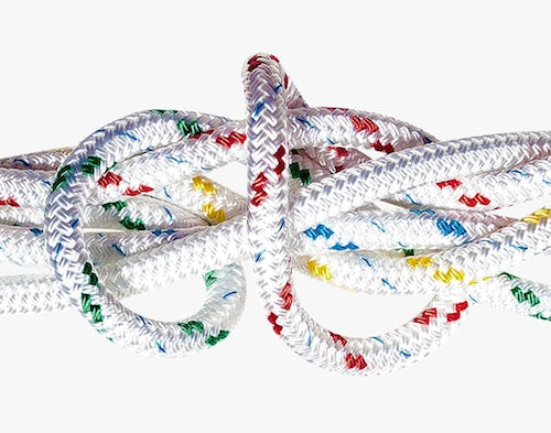 Braid on Braid KINGFISHER Rope 10mm - White & Flecked (Splicing Available)