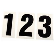Letter and number stickers