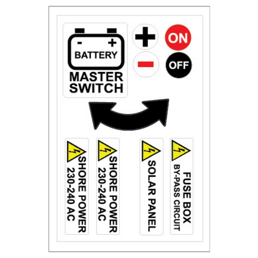 Yachtmail Marine Safety Sticker - Battery Master Switch