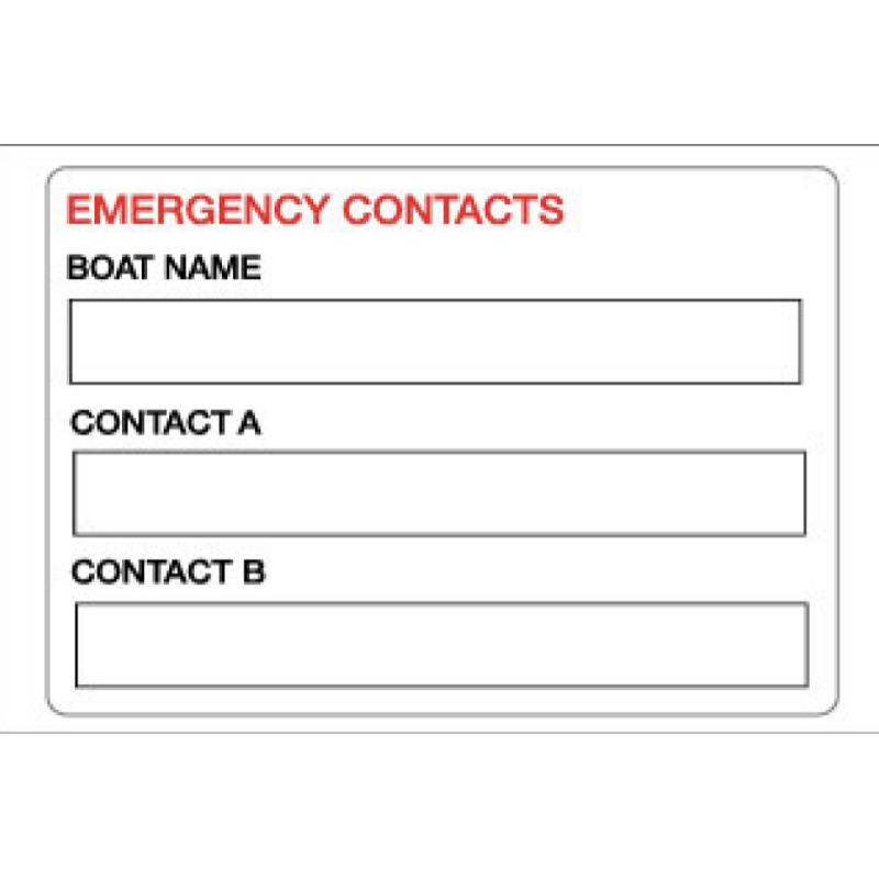 Yachtmail Marine Safety Sticker - Contact Details