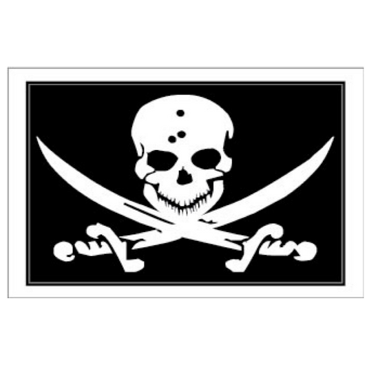 Yachtmail Marine Safety Sticker - Skull & Crossbones