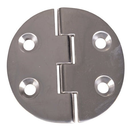 Stainless Steel AISI 316 Round Hinge 65 x 65mm (90 degrees)