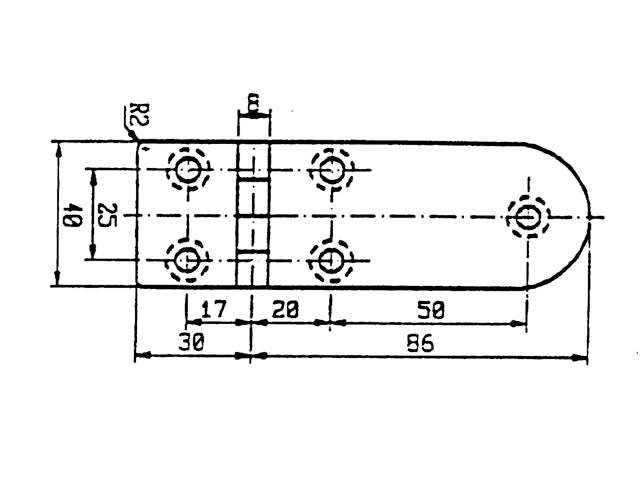 Talamex Stainless Steel Hinge 116 x 40