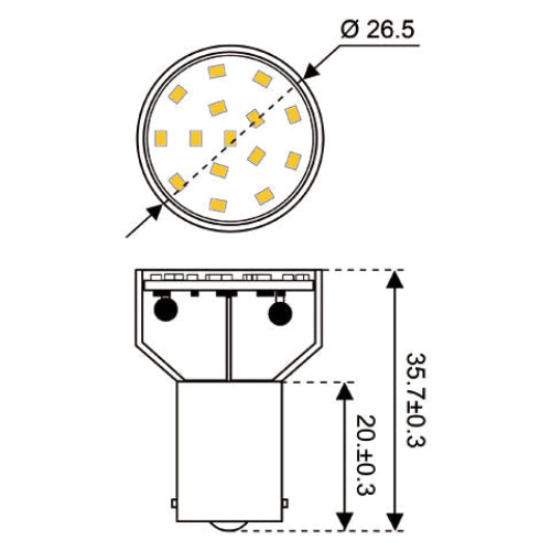 Talamex Spare Light Bulbs - Super LED Light - SMD-BA15s