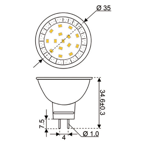 Talamex Spare Light Bulbs - Super LED Light - SMD-GU4