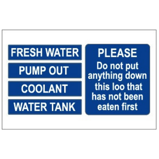 Yachtmail Marine Safety Sticker - Do Not Put Things Down The Loo