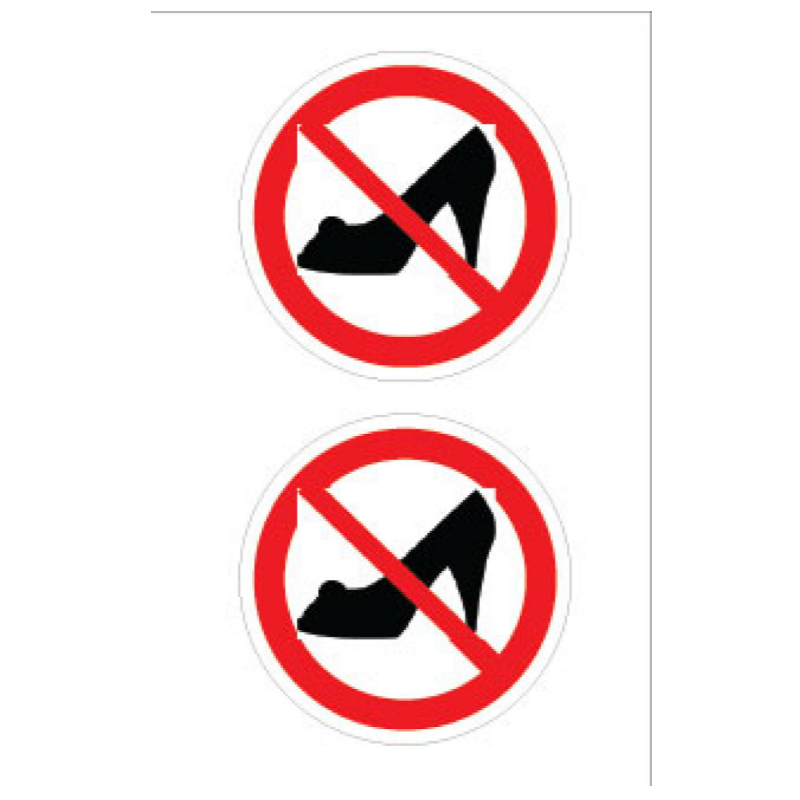 Yachtmail Marine Safety Sticker - No Heels