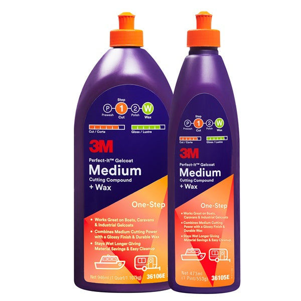 3M 'Perfect-It' Gelcoat Medium Cutting Compound + Wax 473ml