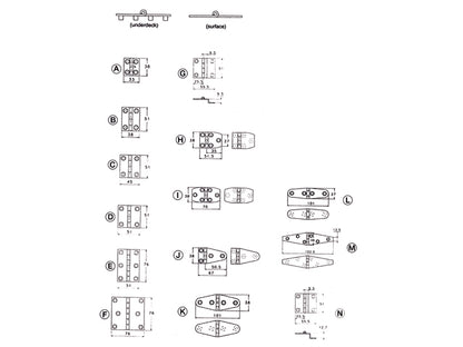 Stainless Steel AISI 304 Hand Polished Hinge