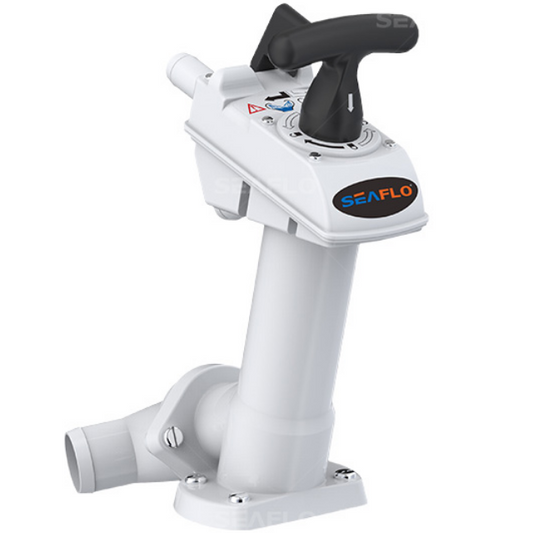 Improve the functionality of your manual marine toilet with Seaflo Toilet Pump Assembly. Designed with an ergonomic hand-powered piston pump, it can be mounted for both left and right handed use, making it versatile for any user. Now you can easily and efficiently operate your Jabsco manual toilet with this convenient addition.