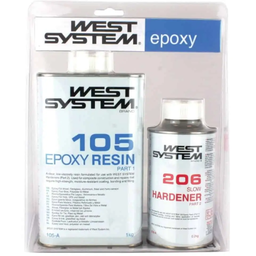 West System Epoxy Kit 105/206 slow curing  - 1.2KG